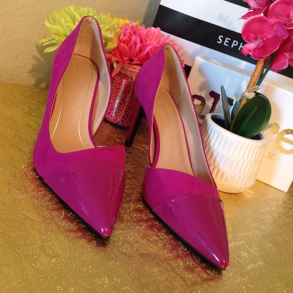 Gorgeous magenta/pink 3" pointed toe heels - Picture 2 of 8